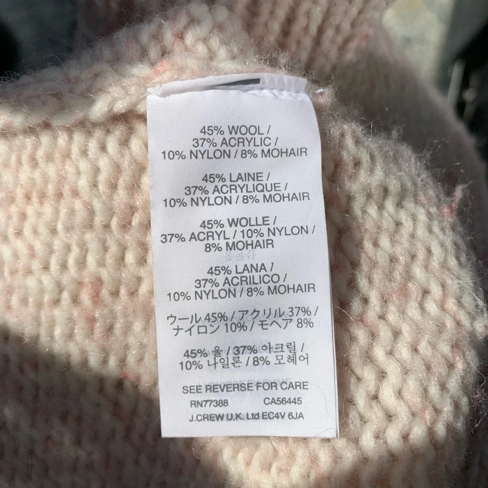 J.Crew The Chunky Knit Sweater Wool Mohair Oversized Yarn Pullover